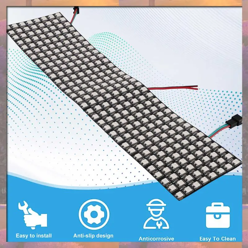 أعلى بيع WS2812 RGB LED لوحة مصفوفة قابلة للعنونة بشكل فردي مرنة لعرض الفيديو، DC5V (8X32)