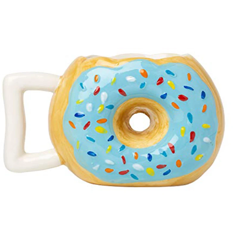 Imagem -05 - Caneca Cerâmica Criativa dos Desenhos Animados Donut Bonito Copo de Água do Agregado Familiar das Crianças Meninas Escritório Café Casal Copo