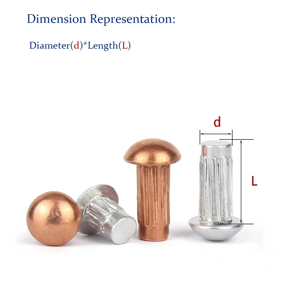 

304 Stainless Steel Knurled RivetM1.6M2M2.5M3M3.5M4M4.5M5M6