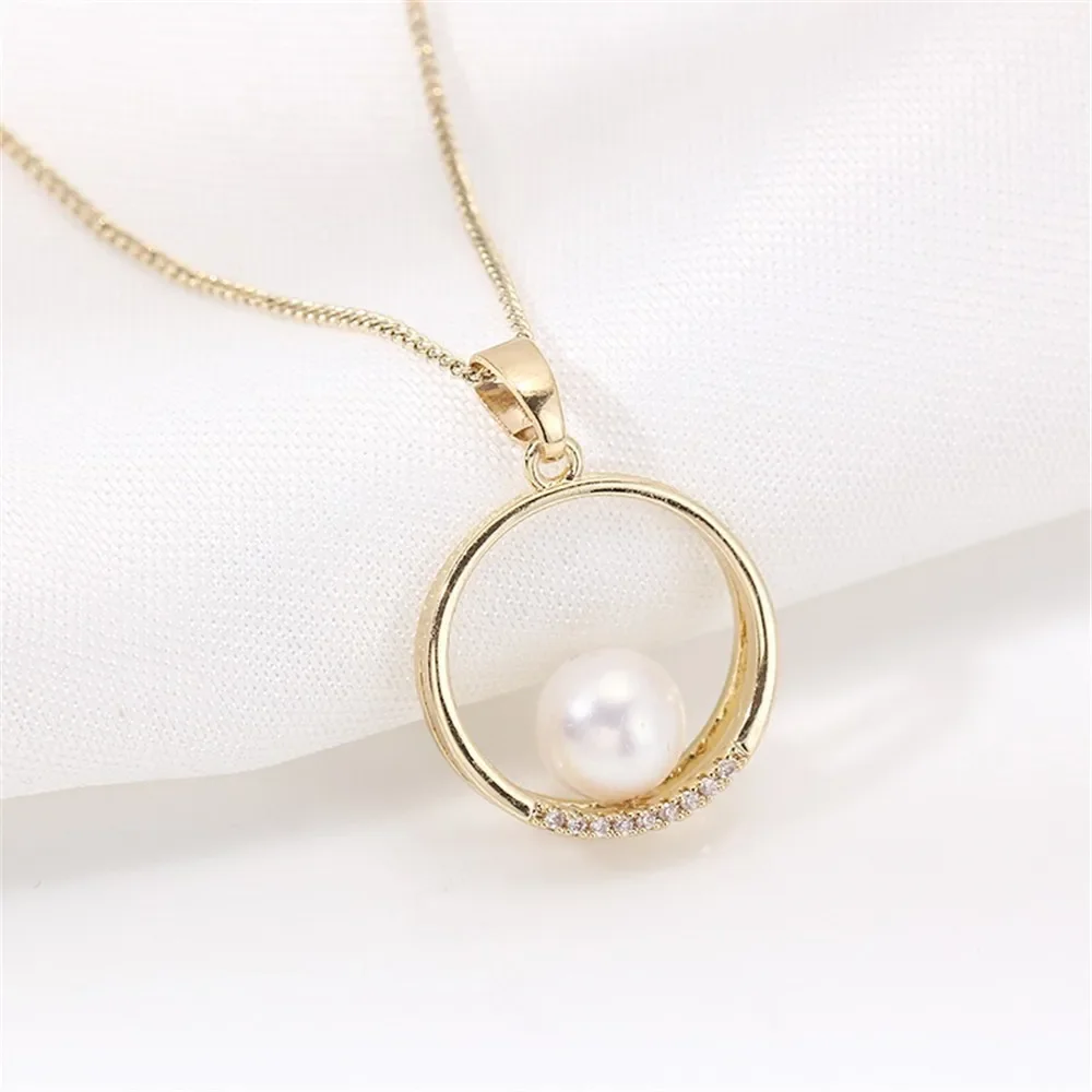 

DIY Gold-Plated Pearl Pendant Setting, Handmade Jewelry Crafting Accessories Jewelry Findings No Pearl No Chain
