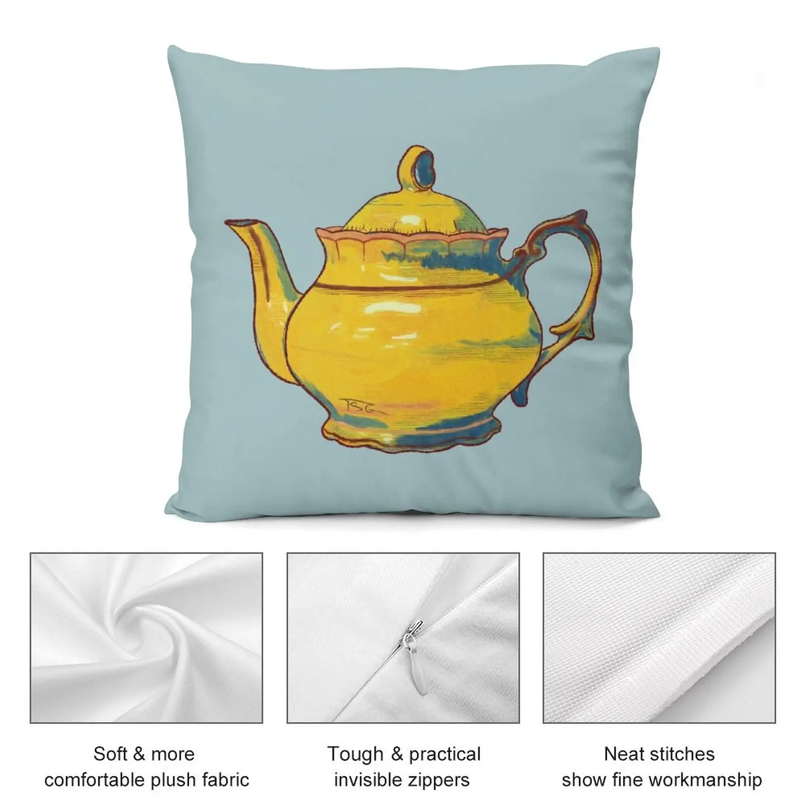 Primary teapot Throw Pillow Custom Cushion Photo Sofa Covers pillow