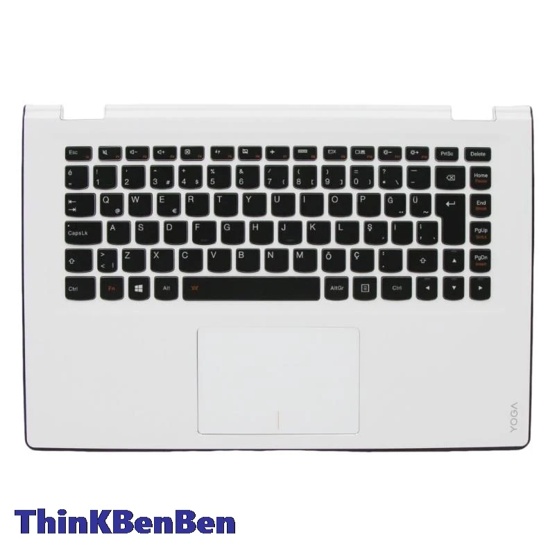 TR Turkish White Keyboard Upper Case Palmrest Shell Cover For Lenovo Ideapad Yoga 700 14 14ISK 3 1470 5CB0K61159