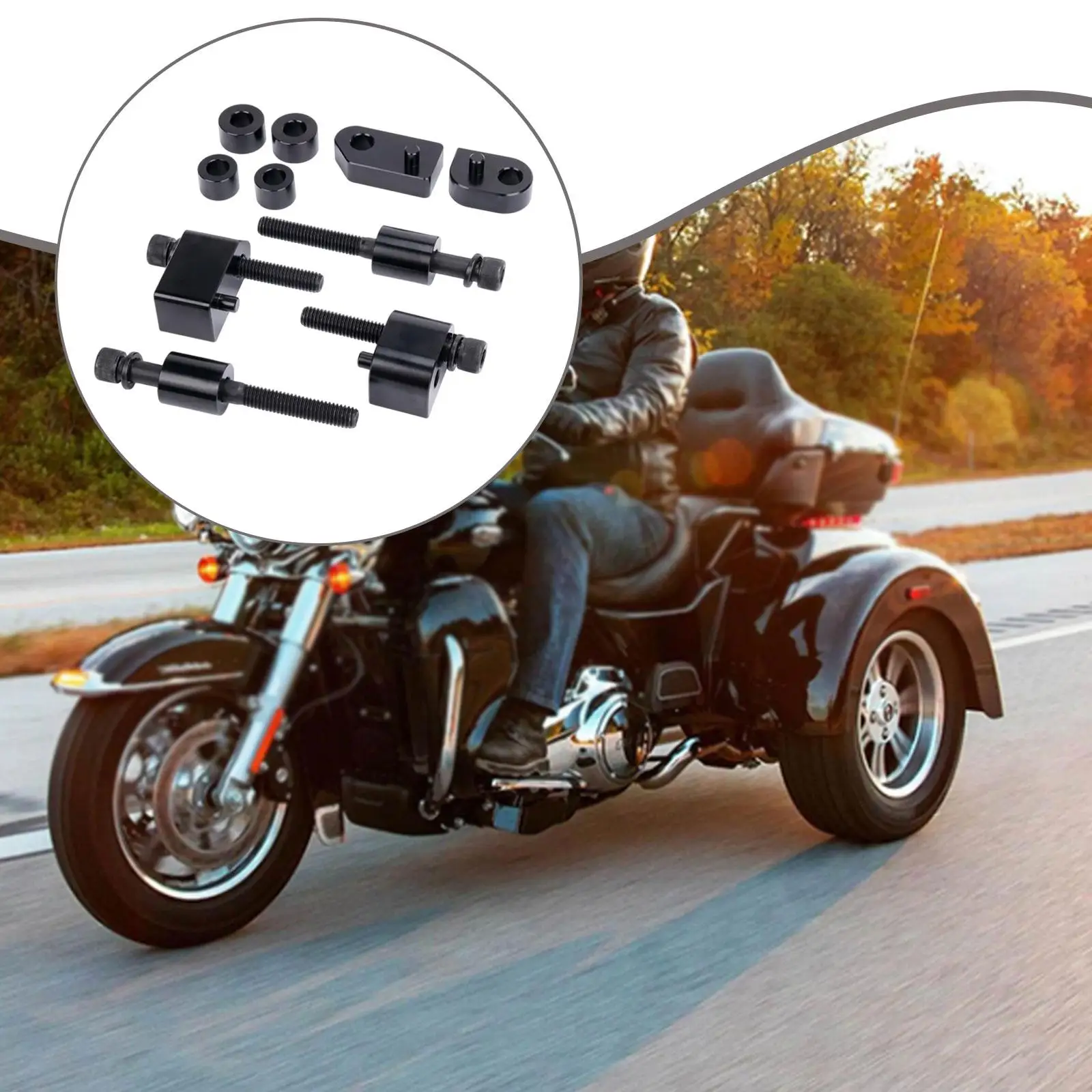 Driver Floorboard Extension Kit Motorcycle Parts Replaces Easy to Install Floor Spacer Expansion Kit for Road King