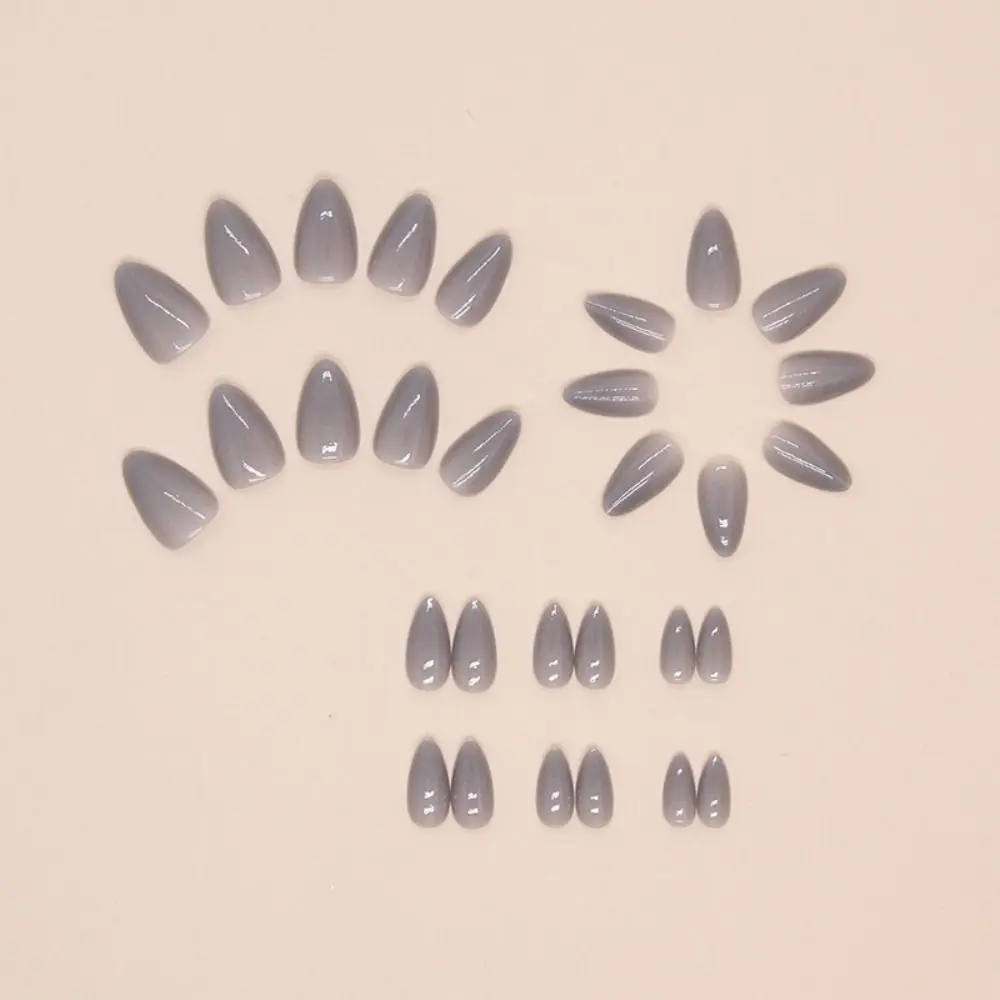 

24pcs Manicure Long Almond False Nails Ballerina Flowers Rainbow Fake Nials Stiletto Star Cat Claws Press on Nails DIY