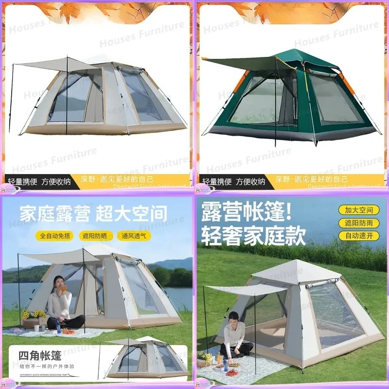 For Automatic Quick Opening Tent Portable Folding Thickened Waterproof 4 Person Camping Tent Outdoor Hiking Travel Shelter