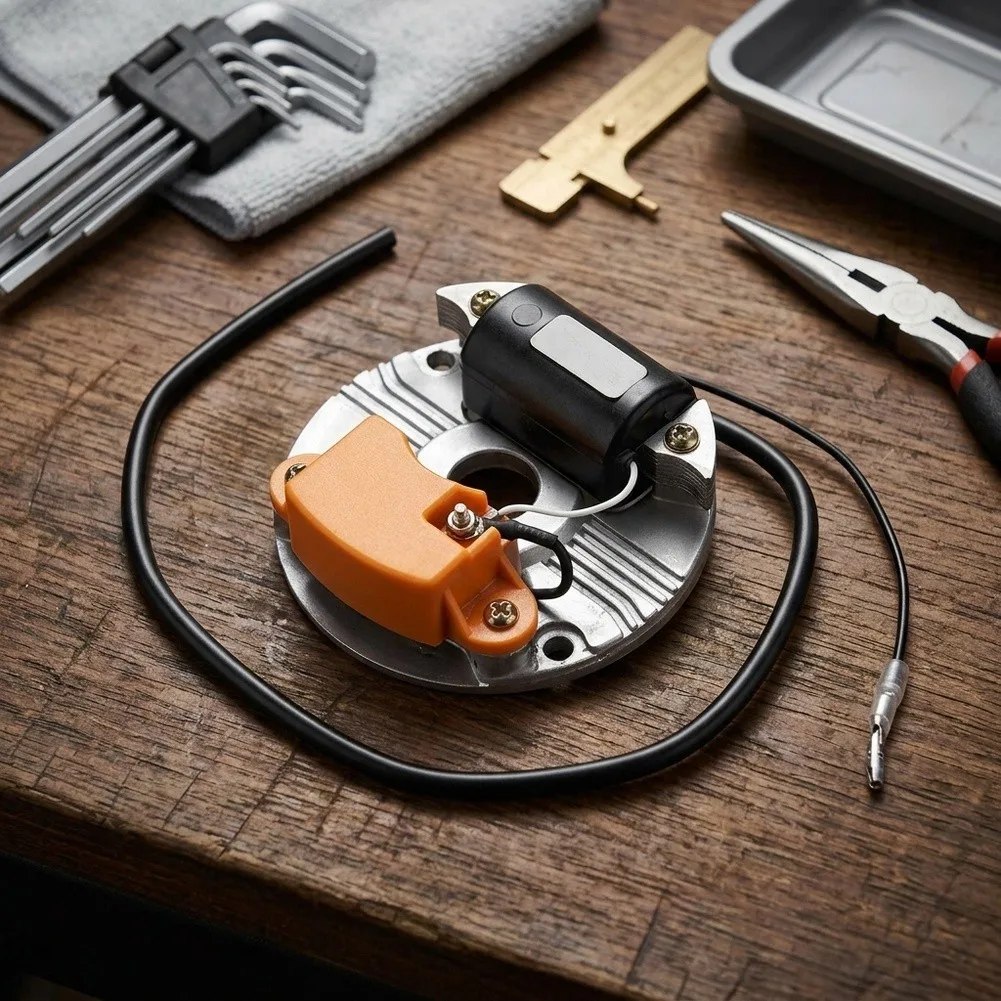 For Chainsaw Repair Ignition Coil Ignition Stator Smooth Operation High Temperature Resistance Robust Metal Construction