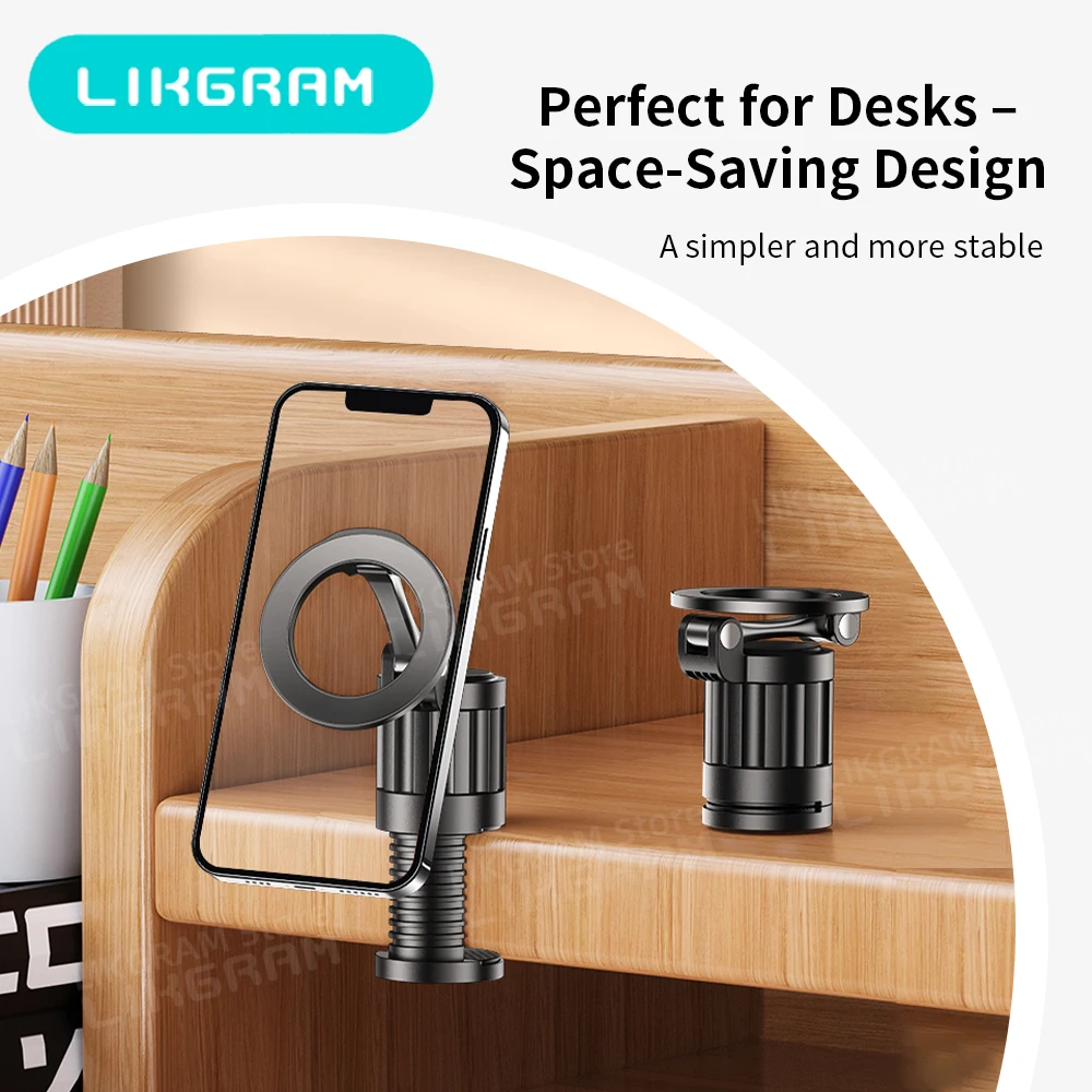 

Magnetic iPhone Holder Mount for Magsafe Foldable Handsfree Stand Travel Essential Accessory Compatible with iPhone 12-16 pro Ma