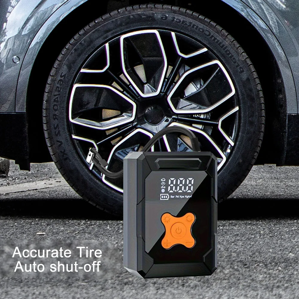 

Portable Air Compressor Cordless Air Pump Mini Car Tire Pump Tire Inflator with LED Light for Car Motorcycle Bike Balls
