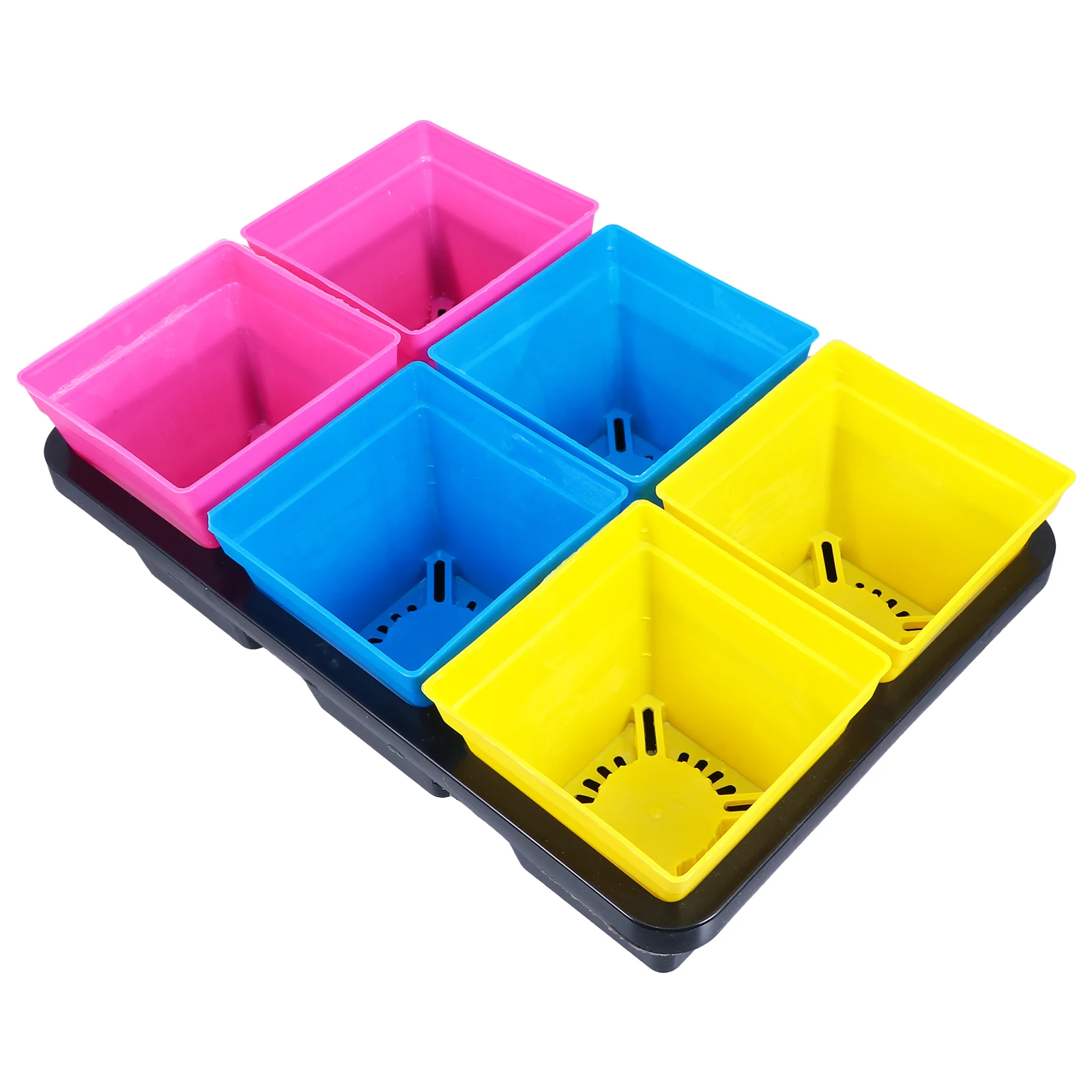 

6 Grids Seedling Tray Plant Nursery Plastic Germination Succulent Planters Potted Durable EnvironmentallyFriendly Root Growth