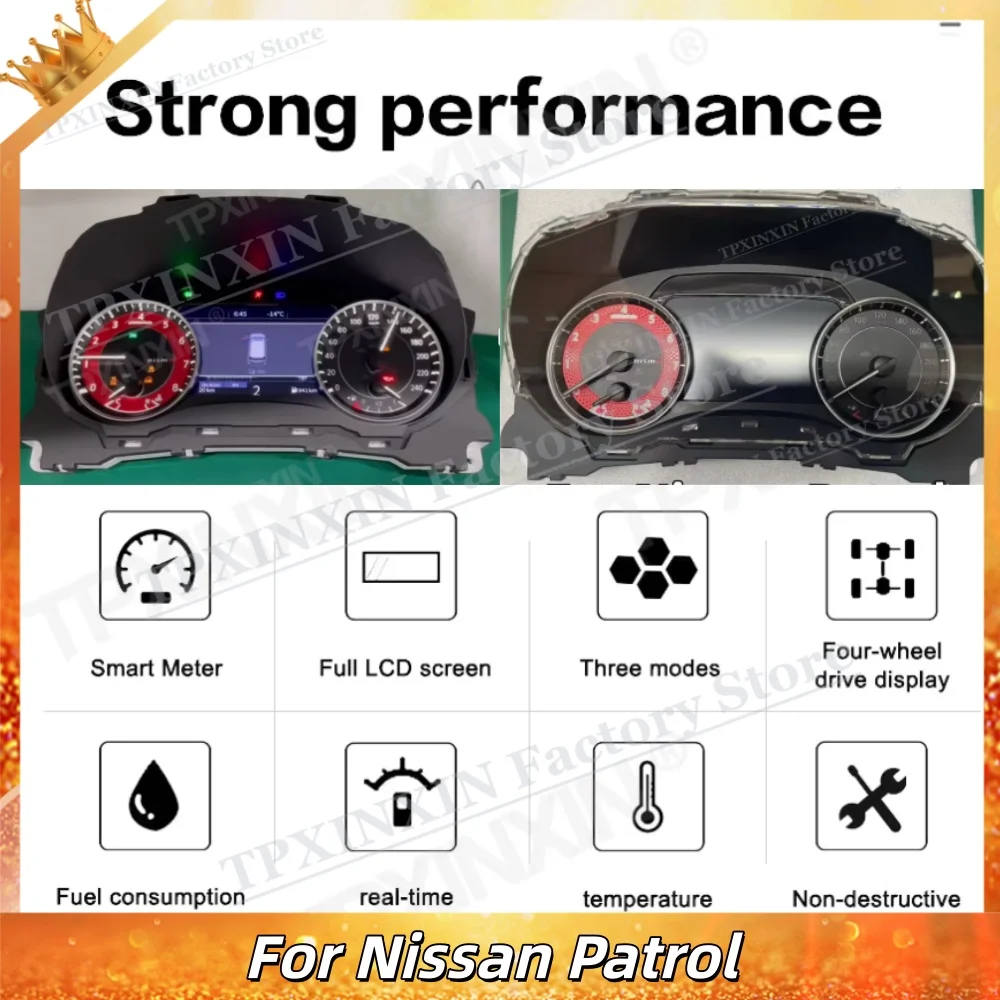 

Linux For Nissan Patrol Carplay Digital LCD Cluster Car Dashboard Panel Digital Dashboard Panel Virtual Instrument Cluster