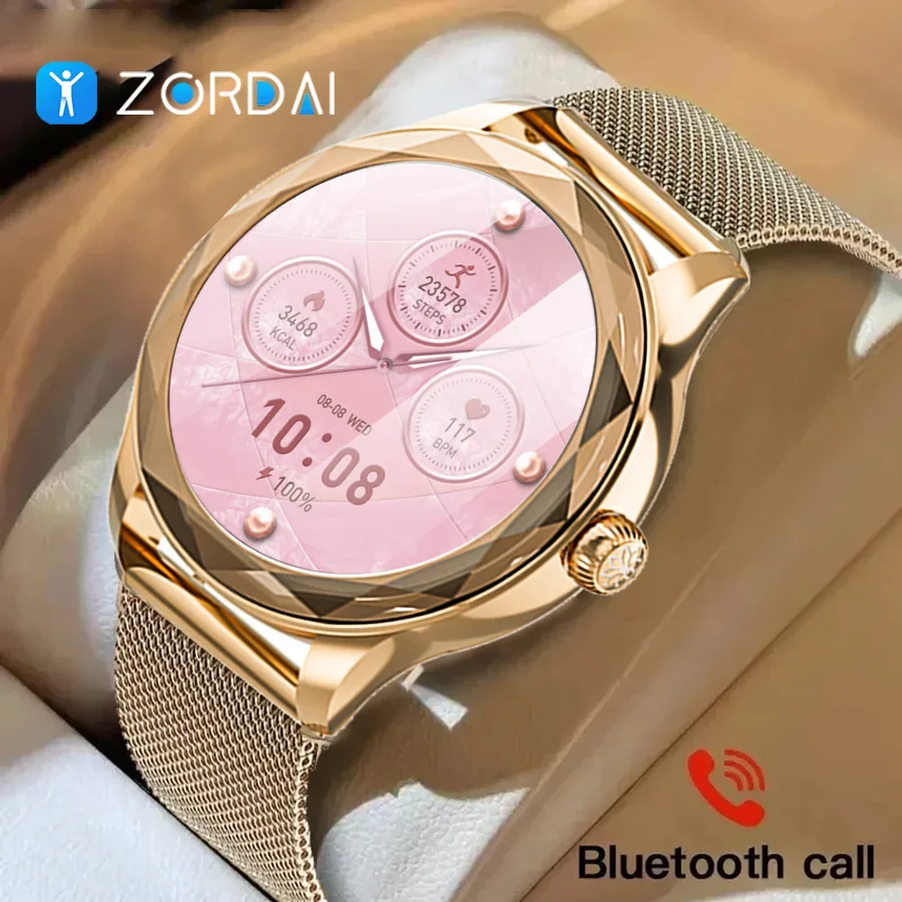 

Zorddai OD8 Fashion Women Smart Watch AMOLED Screen Sports Bracelet Custom Dial Heart Rate Voice Call Smartwatch For Android IOS