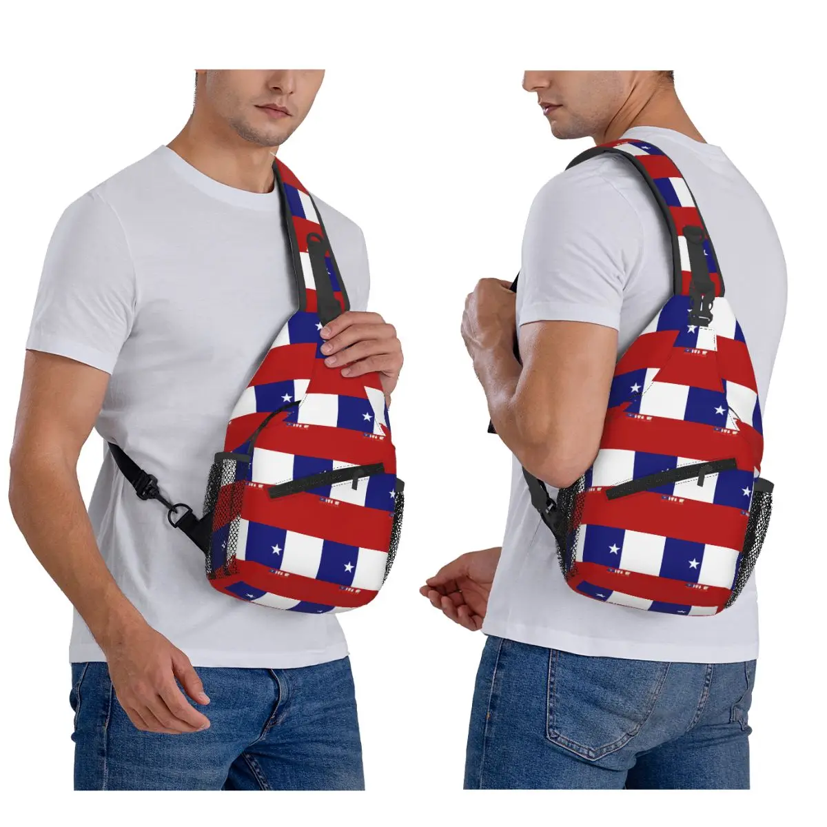 

Flag Of Chile Chest Bag Men Sling Crossbody Backpack Chest Bag Traveling Hiking Daypack Shoulder Bag