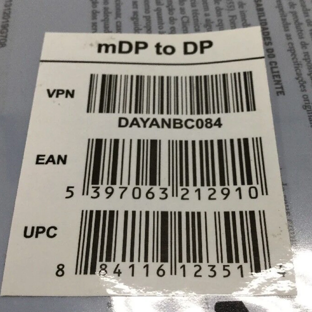 Original NEW Male Mini Displayport To Female DisplayPort Adapter 857GN DAYANBC084 Mini DisplayPort Male Cable 0857GN 1PC