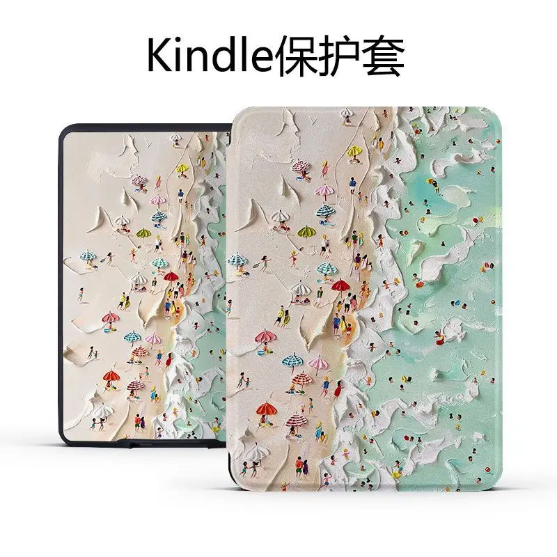 Acrylic Case Suitable For Kindle/KPV6/5 Summer Seaside 4 e-Book 3/2 Protective Case For C2V2L3 R24SB8 KFTRPWI T5L9F8 2024 Case