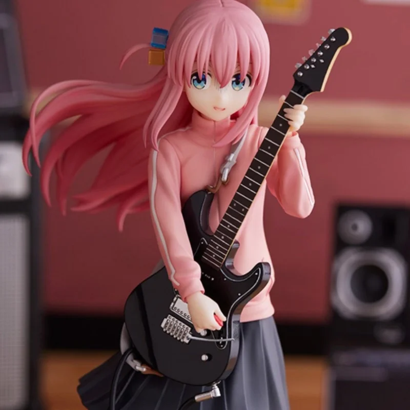 Bocchi The Rock Standing Posture Guitar Hero Model Handmade Anime Gk Music Guitar Girl Model Kolekcjonerska ozdoba na biurko Prezent