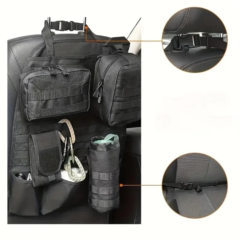 Car Backseat Hanging Bag, Tactical Accessory Organizer, Self-Driving Hunting Outdoor Storage Bag Classified Storage Bag