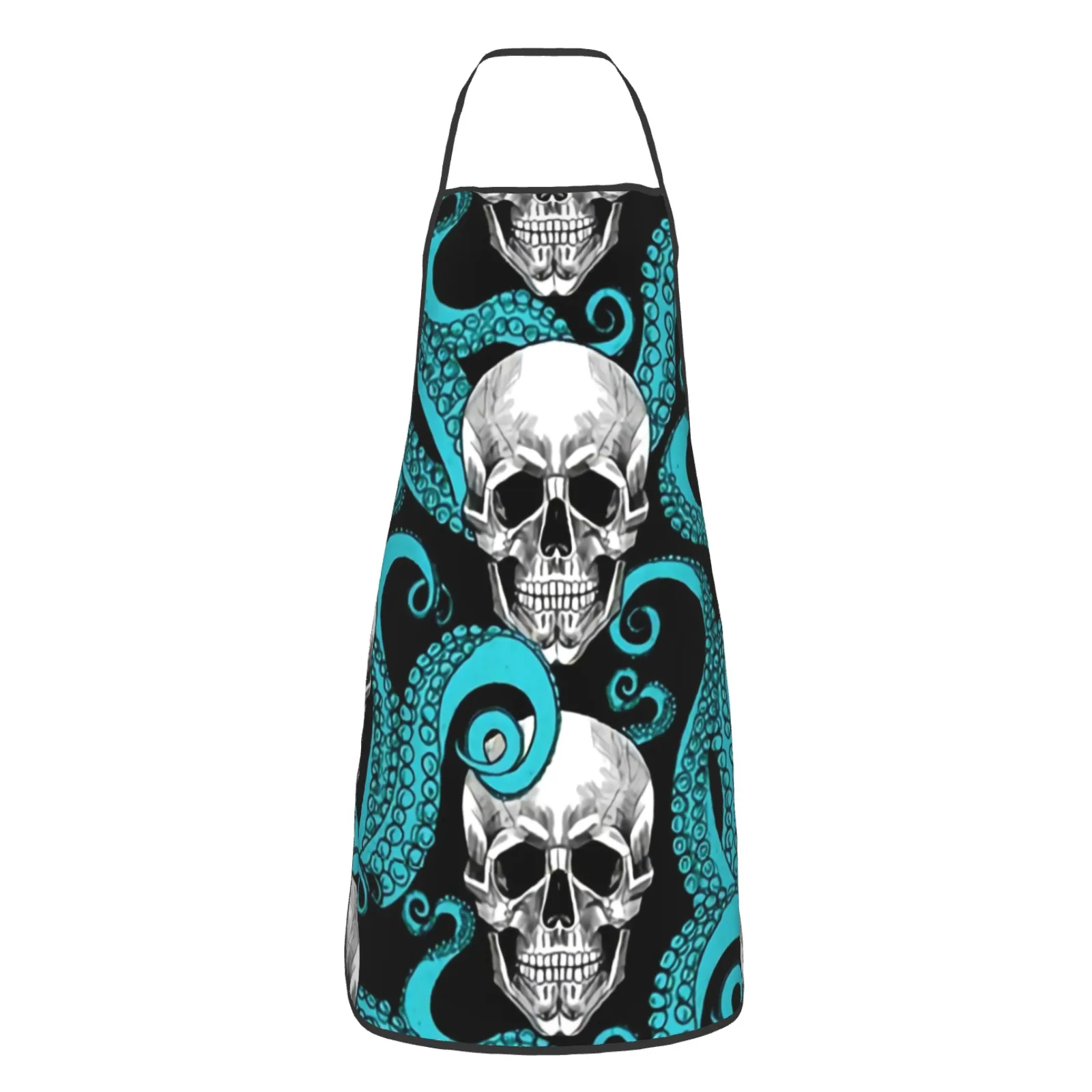 Colorful Flower Polyester locking hem Apron Home Cooking Baking Kitchen Red Rose Apron Skull Flowers Colorful Blue Claw