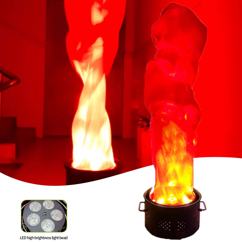 Factory Wholesale Premium LED Flame Effect Lamp 30cm/50cm Remote Control Fake Fire Light for DJ Party Stage Decor​