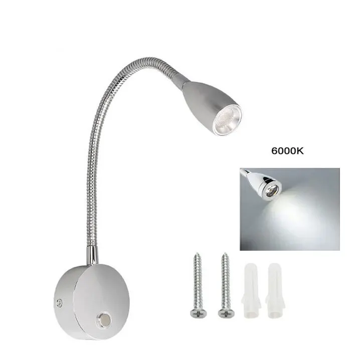 GY DC12V 24V RV dimmbare Leselampe mit Typ C USB-Ladegerät, Touch-Schalter 2 USB-Ladeanschlüsse LED-Licht für Boot, Wohnmobil, Van, Trail 5