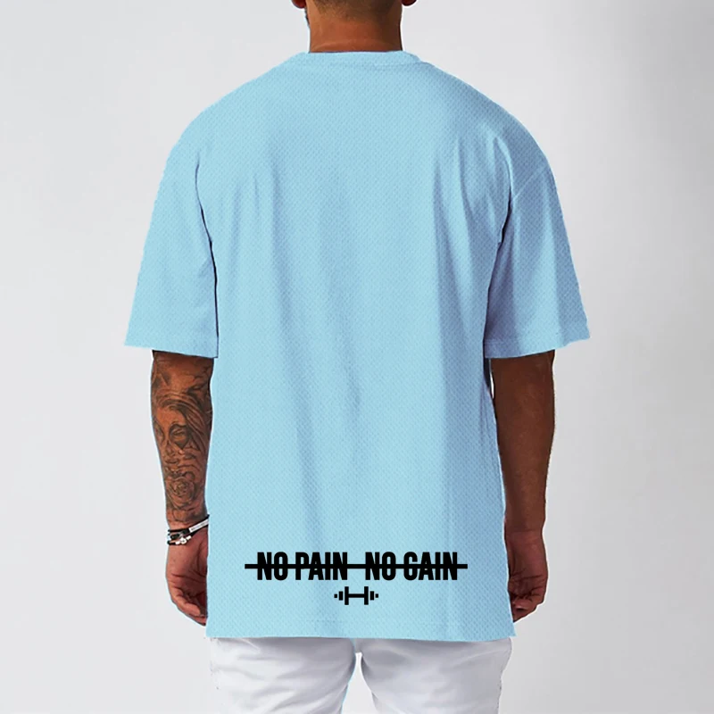 Summer Men New Running Basketball Quick-drying Mesh  Gym Workout weightlifting Sports Oversized Short Sleeve Comfortable T-shirt