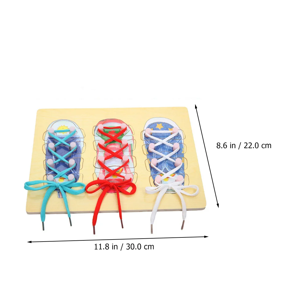 Chaussures de sport à enfiler en bois pour enfants, jouets préscolaires pour tout-petits, luminelace