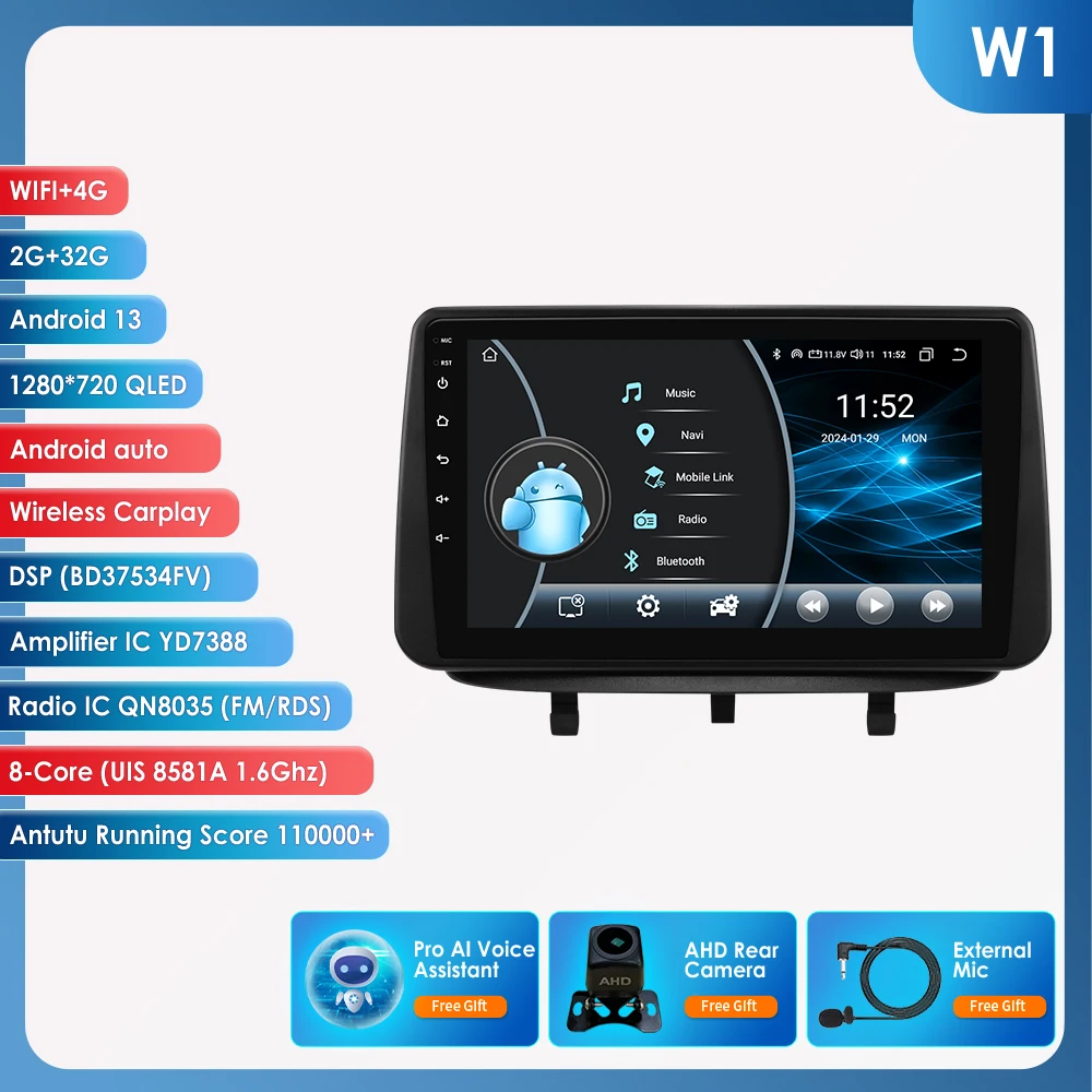 Android Auto Radio voor Opel Meriva B 2009 -2014 Draadloze CarPlay GPS Intelligente Stereo Multimedia 2Din Autoradio 360 camera Wifi