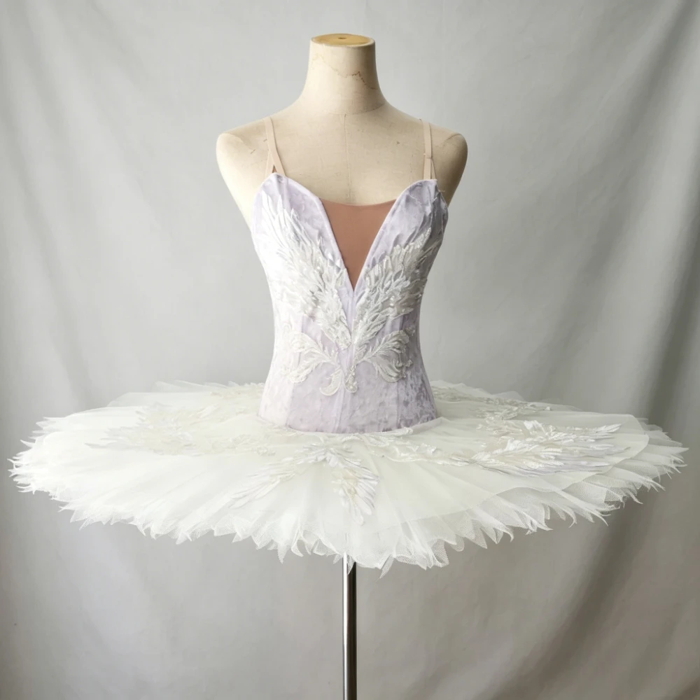 

THEEPER Professional Swan Lake Ballet Tutu Skirt Pancake Tutu Dress for Girls Adult Stage Performance Competition Dance Costume