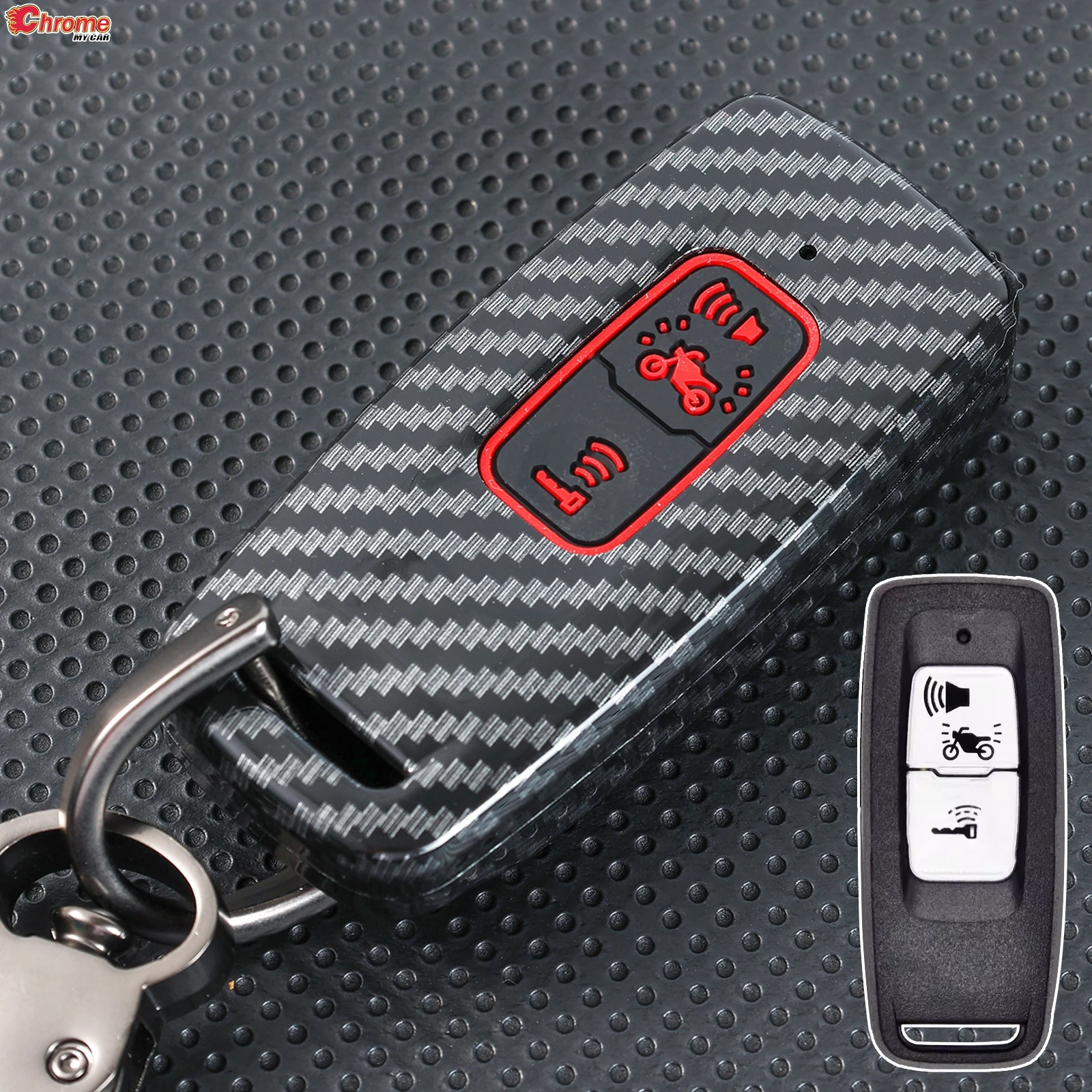 

Для мотоциклов и скутеров Honda ADV PCX Forza Vario Activa Dio Scoopy 125 160: Умный ключ-брелок 2022-2024, чехол-накладка из карбонового волокна