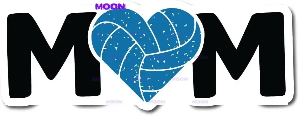 

Модная волейбольная мама, синяя наклейка «Любовь», автомобильная креативная наклейка, подходящая для украшения подарка