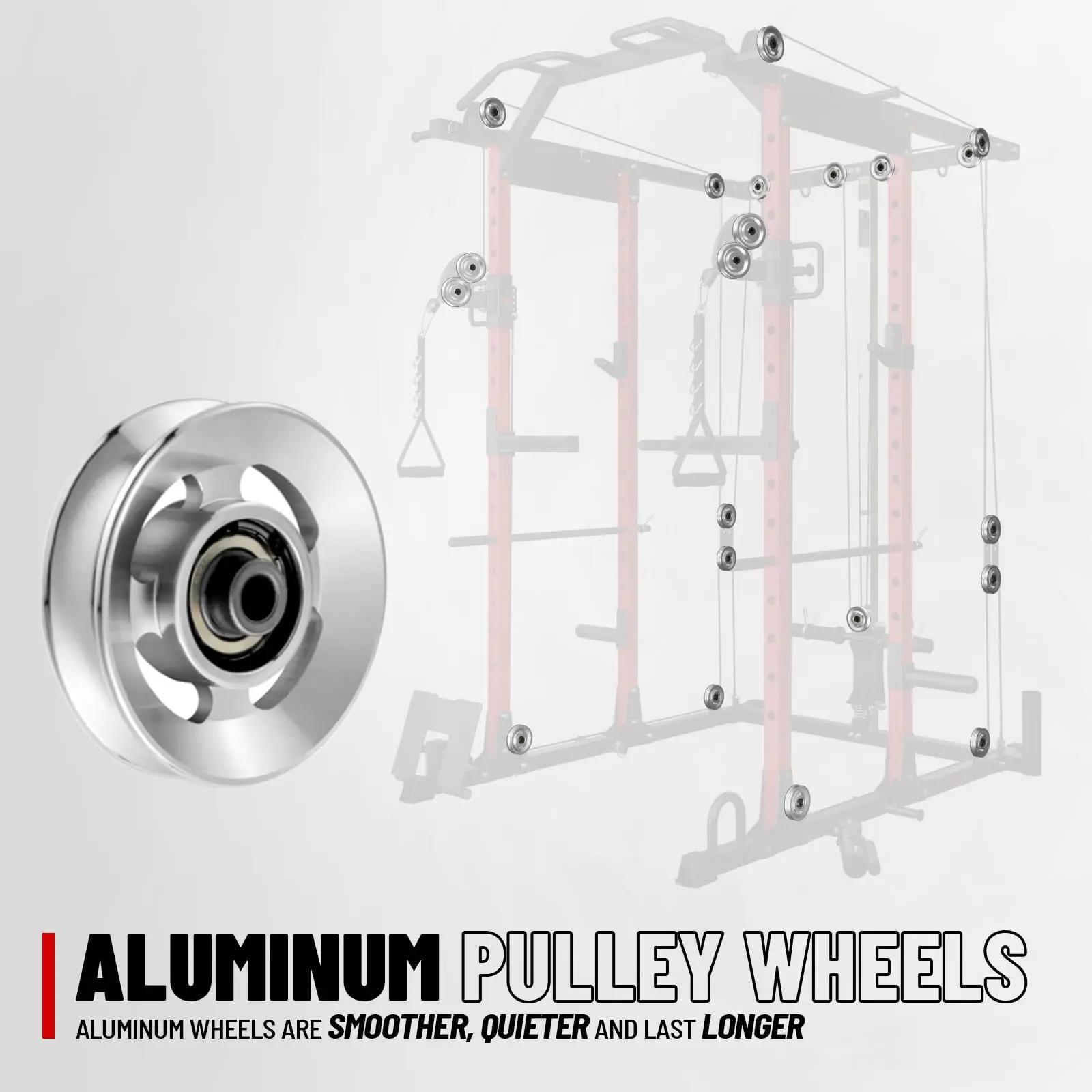 Power Cage, Power Rack with Cable Crossover System, 1500LBS Squat Rack with LAT Pull Down System, Workout Cage with