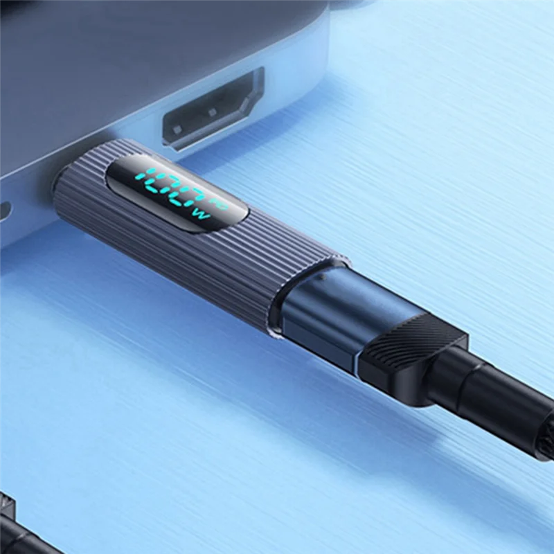 TOOCKI USB C Adapter  100W Type C Power Meter Tester  With Digital Display  For ,Ipad Pro,Iphone 15 Gray
