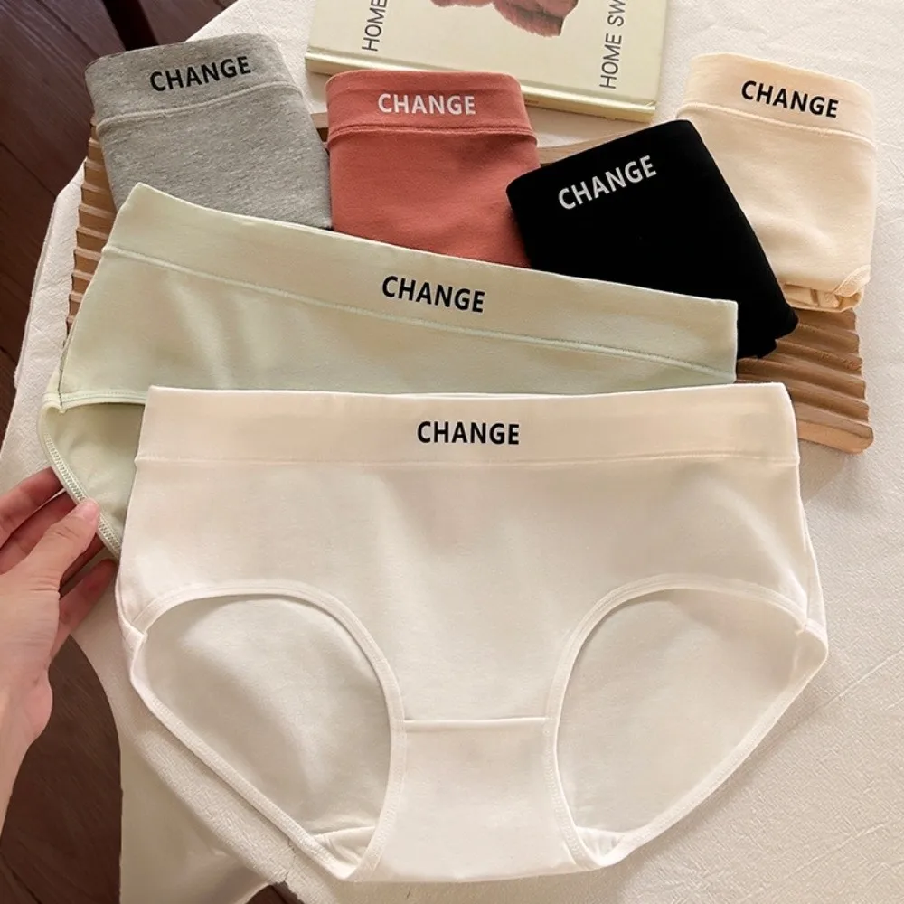 

English Letter Women Letter Cotton Panties Female Lingerie Cotton Crotch Letter Cotton Briefs Underwear Seamless