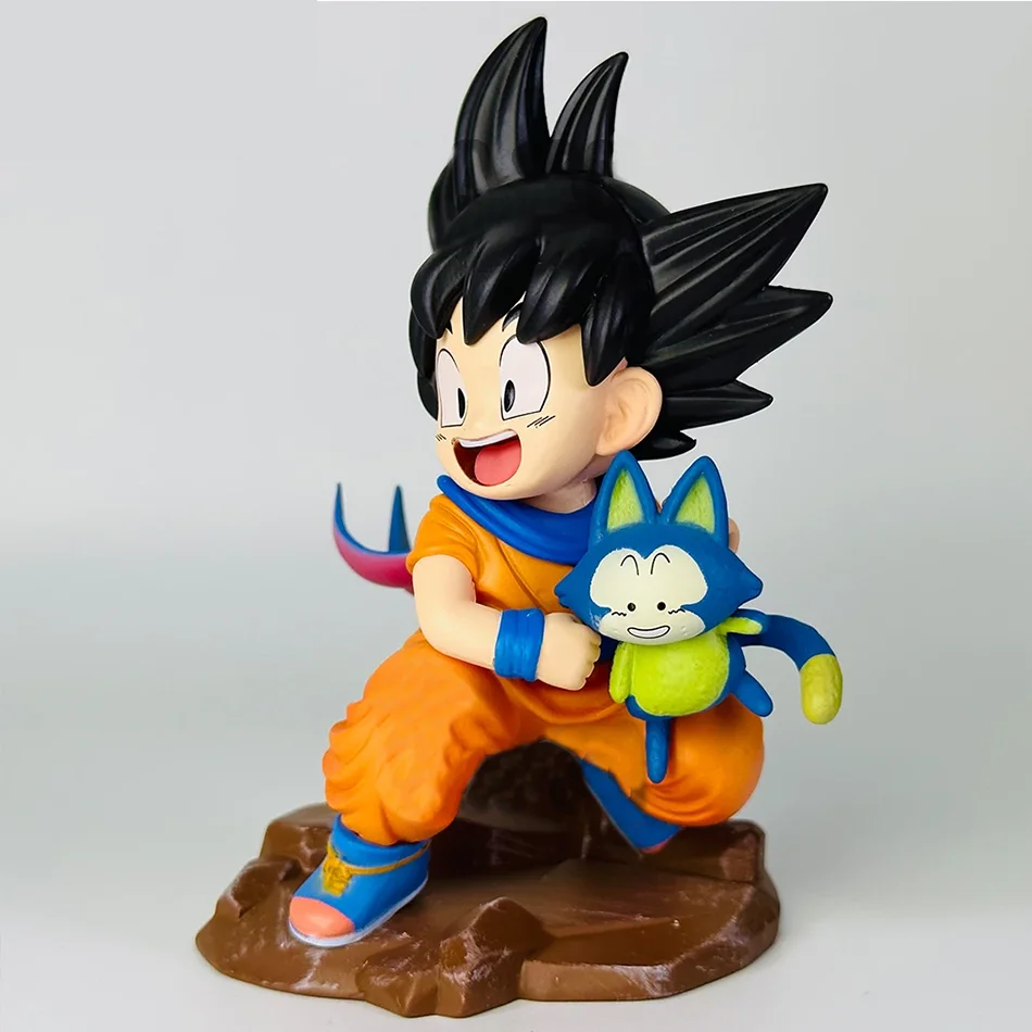 Kawaii Dragon Ball Mini Son Goku Figure Toys 10cm Cute Goku Embrace Pura PVC Collectible Model Dolls Birthday Gifts For Kids