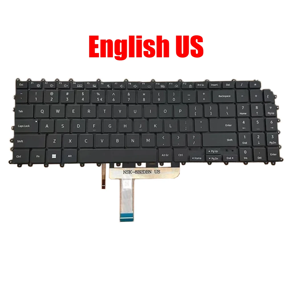 

Клавиатура для ноутбука Samsung Galaxy Book3 NP960XFH 960XFH, английская, США, с черной подсветкой, новая