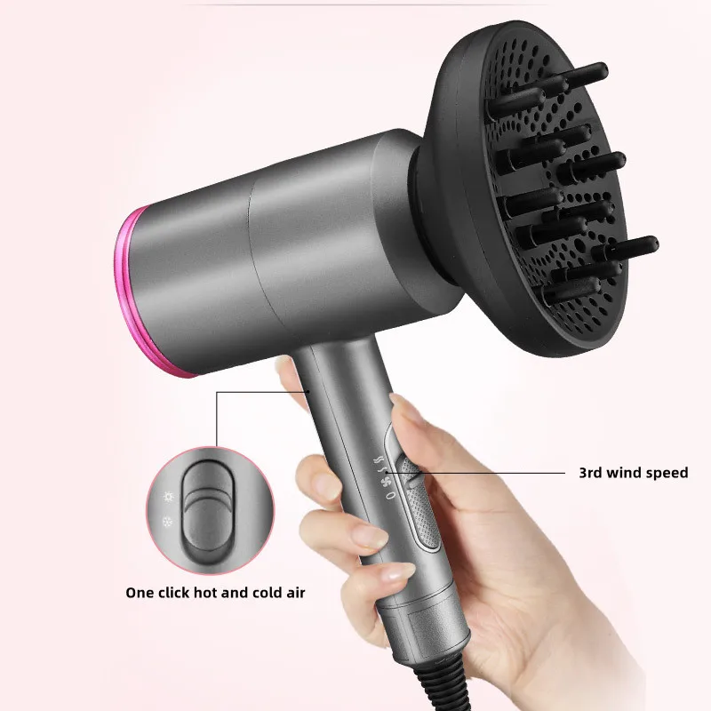 2026 New Salon Hair Dryer, High Wind Speed Fast Drying, Negative Ion Household Hair Salon, Hair Dryer, Household Appliances