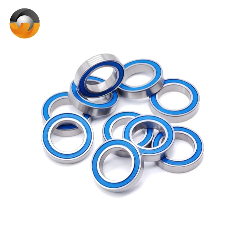 10pcs 6802RS 15x24x5mm Bearing ABEC-7 Hobby Electric RC Car Truck 6802 RS 2RS Ball Bearings 6802-2RS Blue Sealed