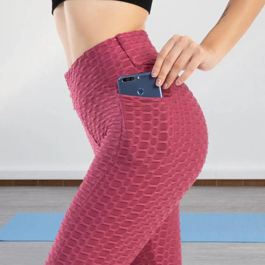 Women High Stretch Pants High Waist Tummy Control Yoga Pants with Butt-lift Phone Pocket for Women Skinny for Jogging