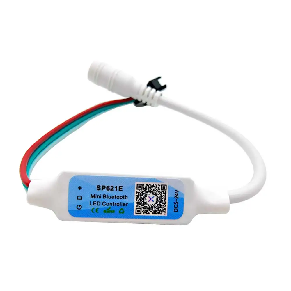 SP621E Mini Bluetooth Controller APP Control Suitable for WS2811 WS2812B SP6812 LED Light Strip DC5-24V USB with 38 Key Remote C