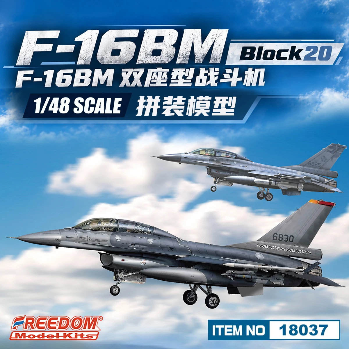FREEDOM F18037 1/48 F-16BM Block 20 `Taiwan Viper` Two-Seater 5th Tactical Composite Wing Taiwan Air Force Model Kit