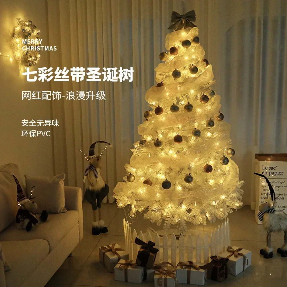 Celebrity Christmas Tree Set, White Tree Home Shopping Mall Window Ornament Scene Arrangement Ins Style Christmas Decorations