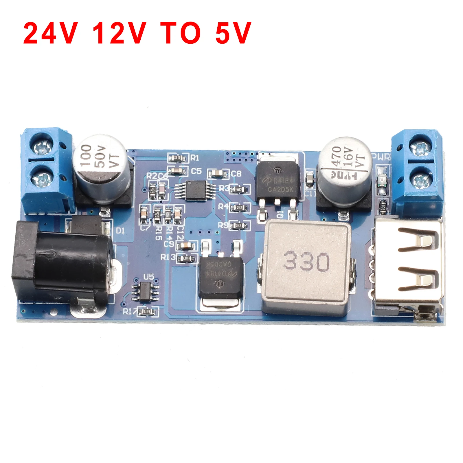 Stepdown Converter Power Supply Module Step Down USB Port Wide Voltage Input High Current Output High Efficiency