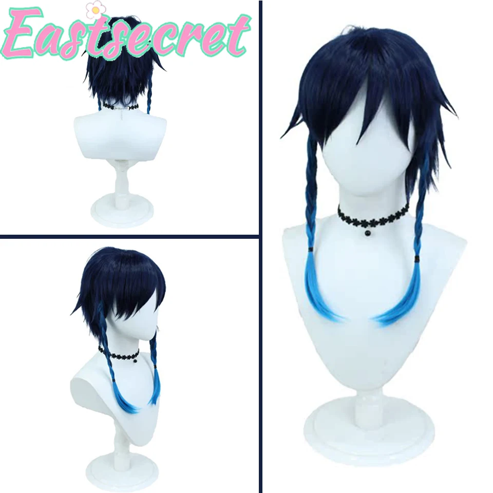 EASTSECRET Synthesis Cosplay Original Genshin Impact Wig Wendy Twist Braid Gradient Wig Japanese Anime Wig Cosplay