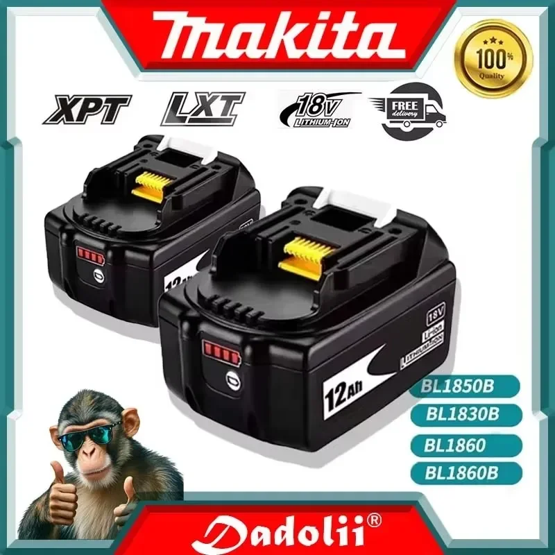 

18V 12.0Ah Li-Ion Battery For Makita DDF487 DTW700 DGA404 DTD173 DHP487 Replacement 18v Power Tool Battery