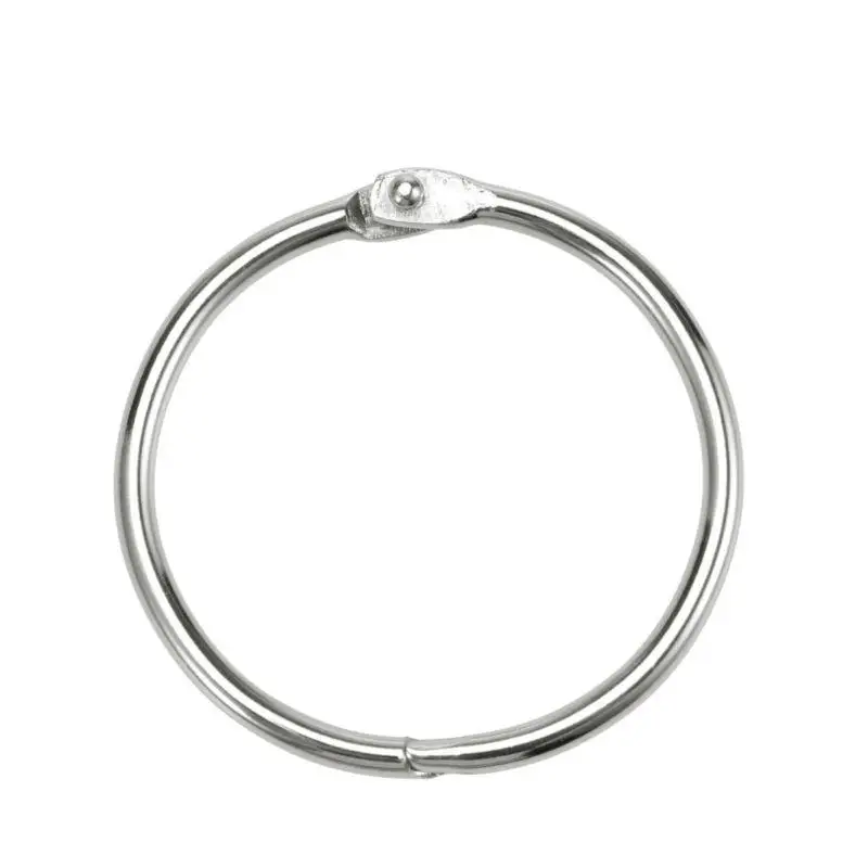 

10 Pcs Loose-length Key Ring Calendar Clips Book Binding Rings Index Card Binder Metal Circle