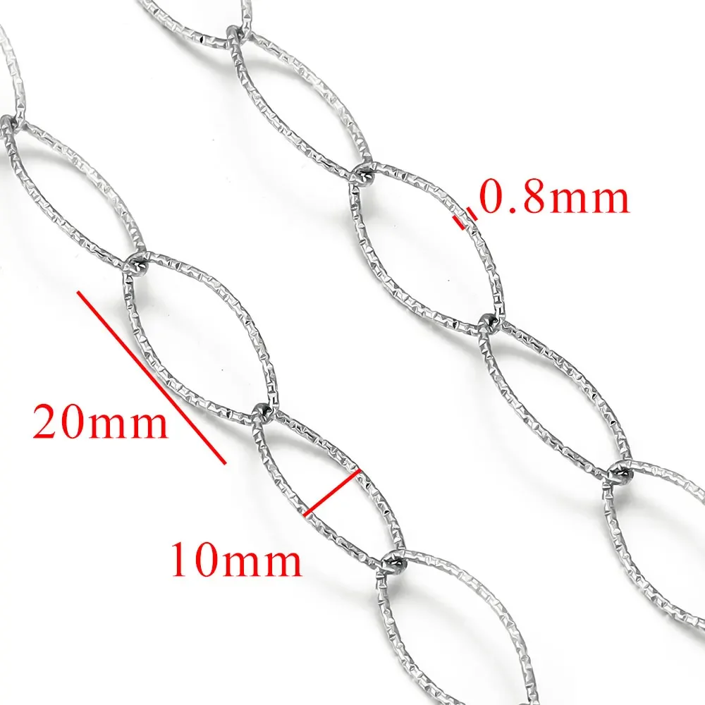 1m Stainless Steel DIY Chains, Jewelry Making Materials