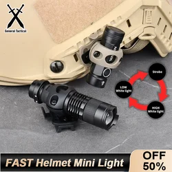 WADSN Tactic Airsoft Strobe Consant Lâmpada de capacete momentânea com luz escoteira branca Lâmpada de capacete de caça rápida lanterna