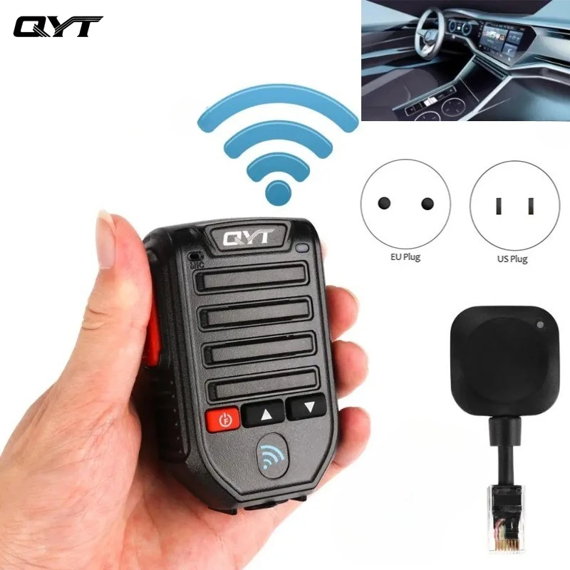 QYT BT-89 Altavoz de micrófono de mano inalámbrico Bluetooth 8 pines BT89 para QYT KT-8900 KT-8900R KT-7900D KT-8900D Radio móvil para coche