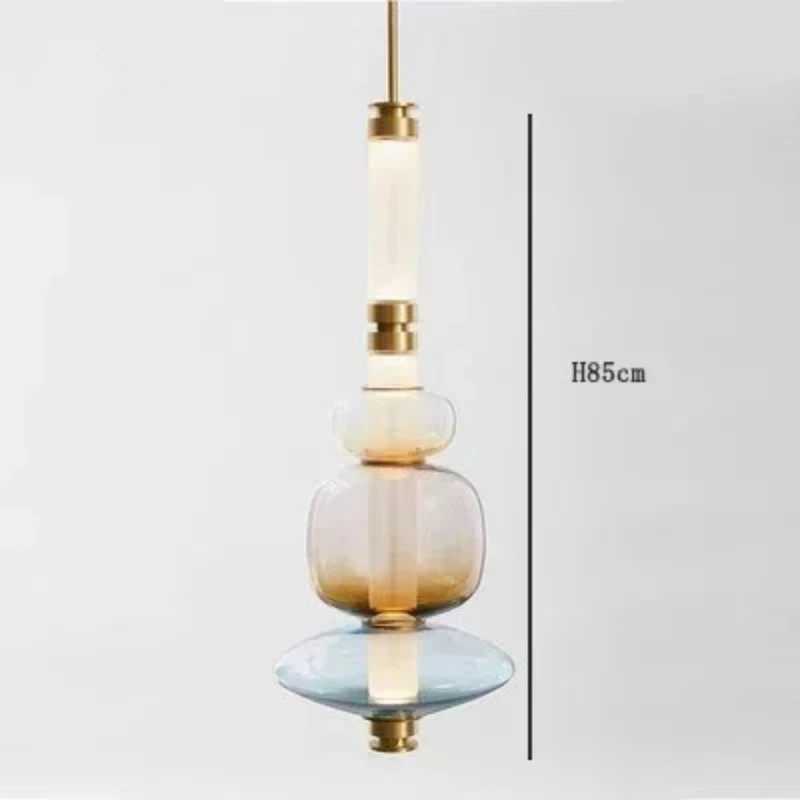 

Vintage Designer Chandelier Glass Lamp Living Room Kitchen Coffee Tables Pendant Lamp White Indoor Lighting Hanging Fixture