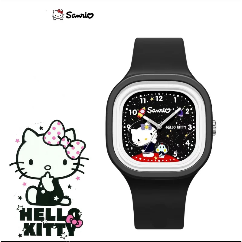 Hello Kitty Watch Kawaii Kuromi My Melody Cinnamoroll Wristwatch Student Glow Wrist Watch Anime Sports Watch Kids Birthday Gift