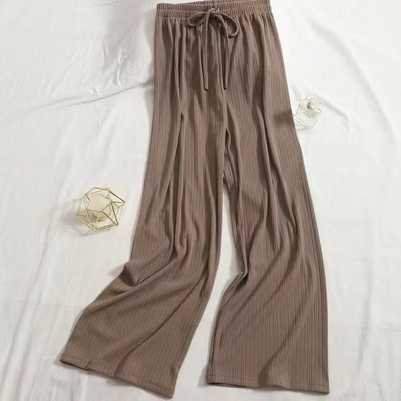 

2023 New Autumn and Winter Wide Leg Pants for Women High Waist Vertical Tube Black Plush Corduroy Pants for Children